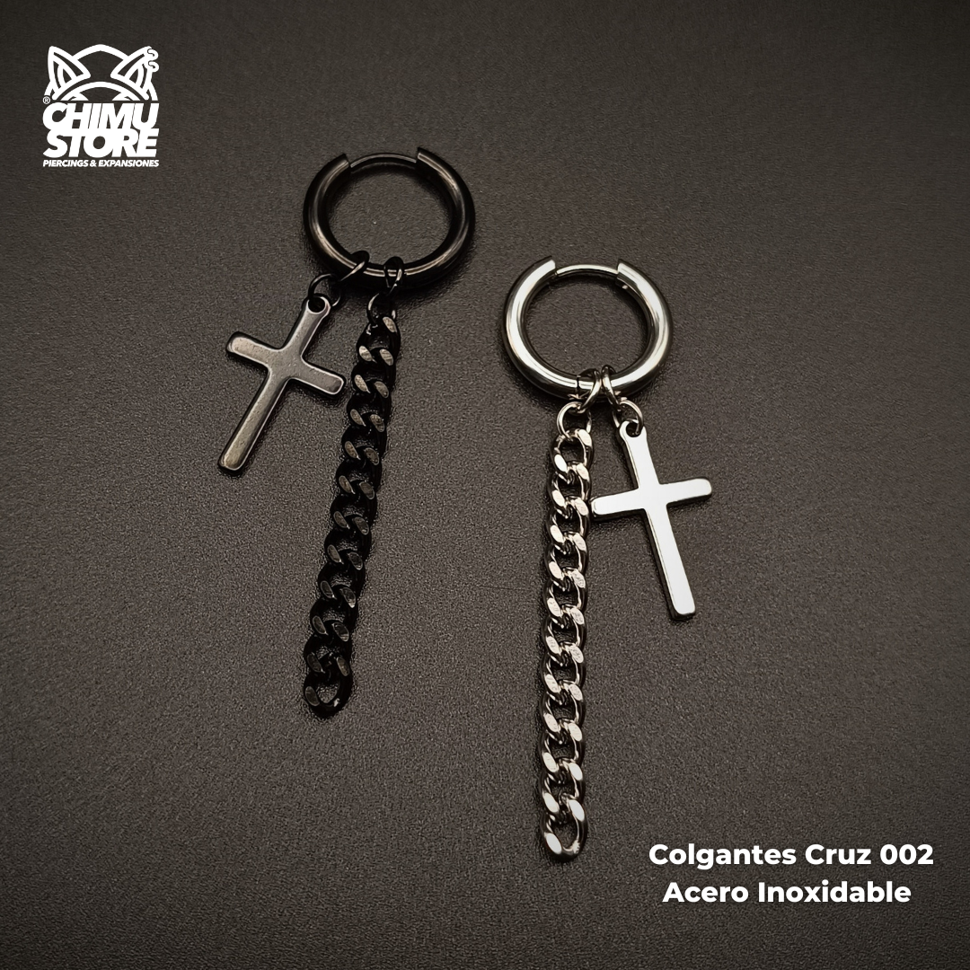 Colgante Acero Inoxidable - Cruz 002 con Cadena (1mm;12mm) (18G)