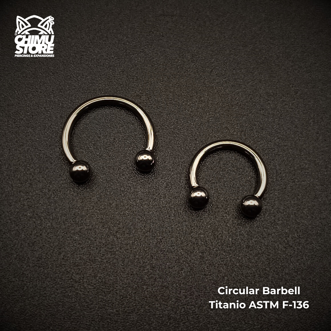 Circular Barbell Titanio ASTM F-136 - Bolitas 3mm (1,2mm) (16G)