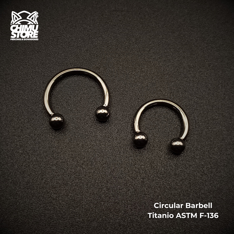 Circular Barbell Titanio ASTM F-136 - Bolitas 3mm (1,2mm) (16G)