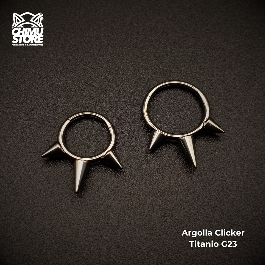 Argolla Clicker Titanio G23 - 3 Puntas 002 (1,2mm) (16G)