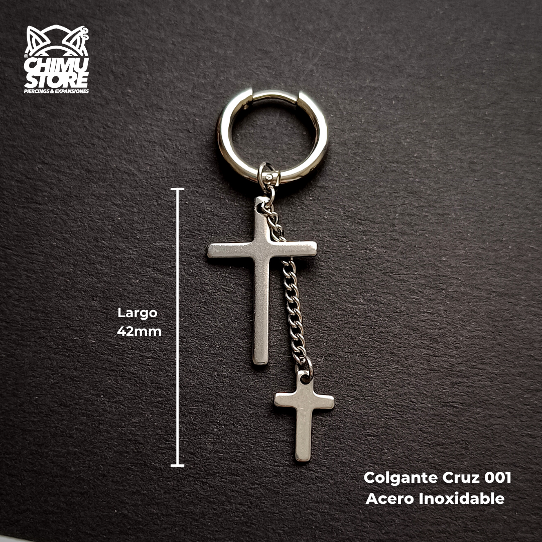 NEW Colgante Acero Inoxidable - Cruz 001 (1mm;12mm) (18G)