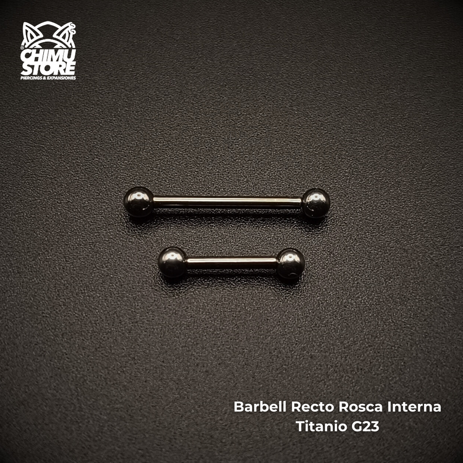 NEW Barbell Recto (HC) Titanio G23 - Bolitas de 3mm (1,2mm) (16G)