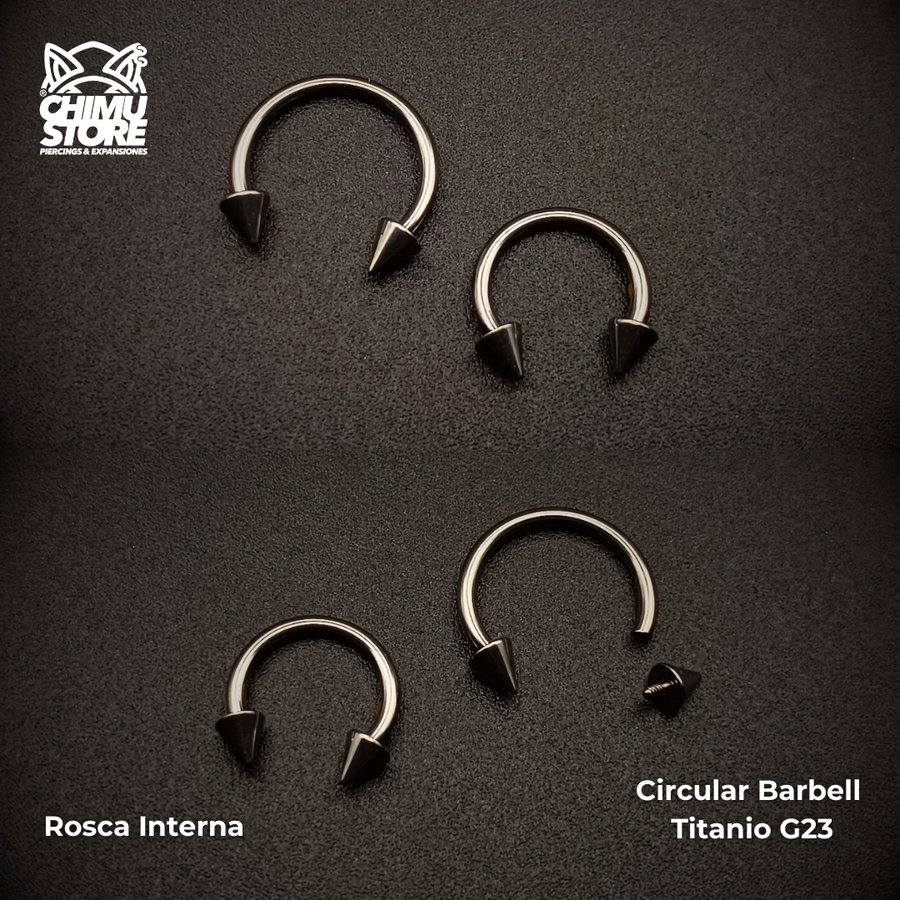 Circular Barbell (HC) Titanio G23 - Puntas 3mm (1,2mm) (16G)