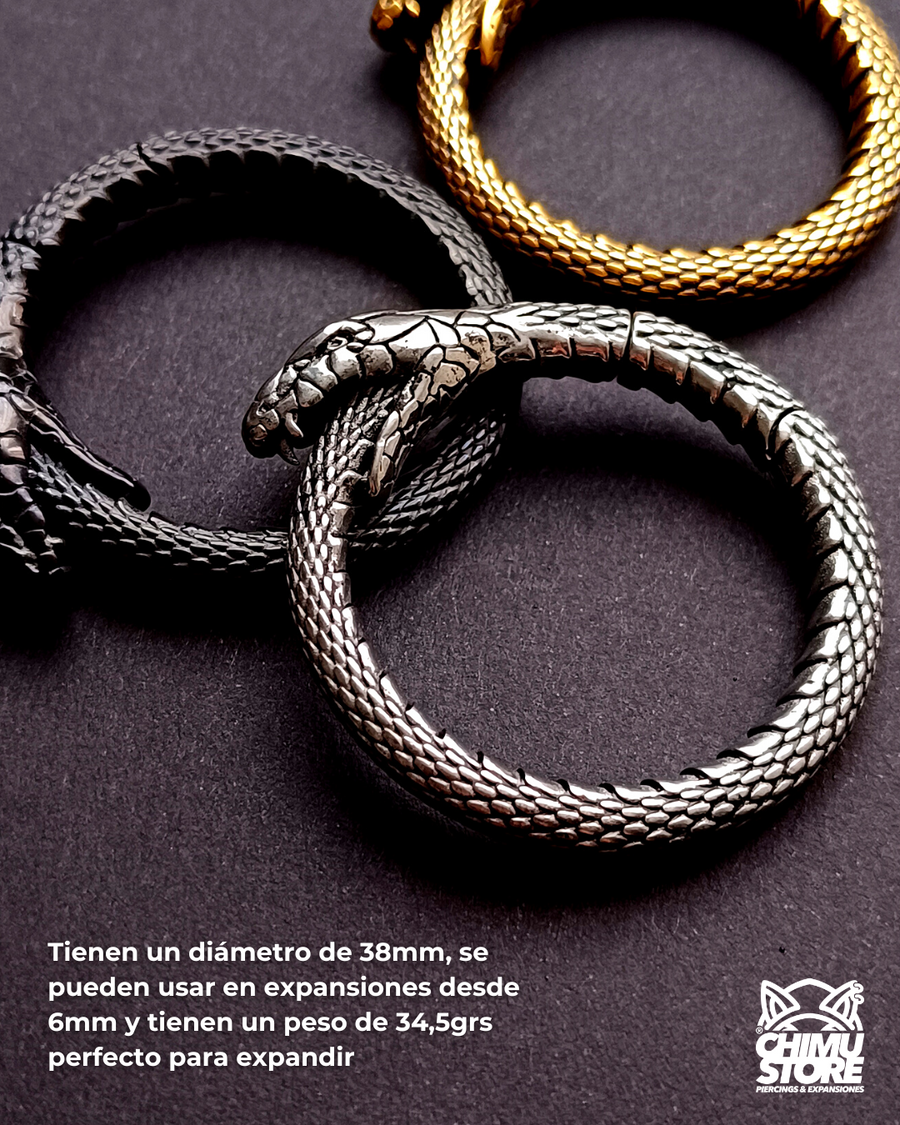 REP Pesos para Expansion Acero Inoxidable - Serpiente Uróboros (6mm;38mm) (34,5grs)