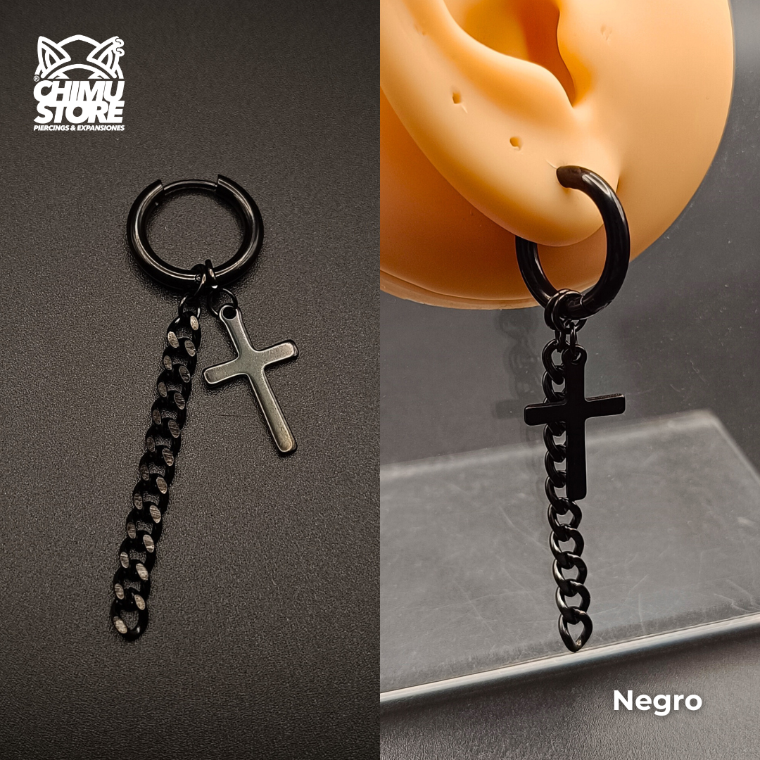 Colgante Acero Inoxidable - Cruz 002 con Cadena (1mm;12mm) (18G)