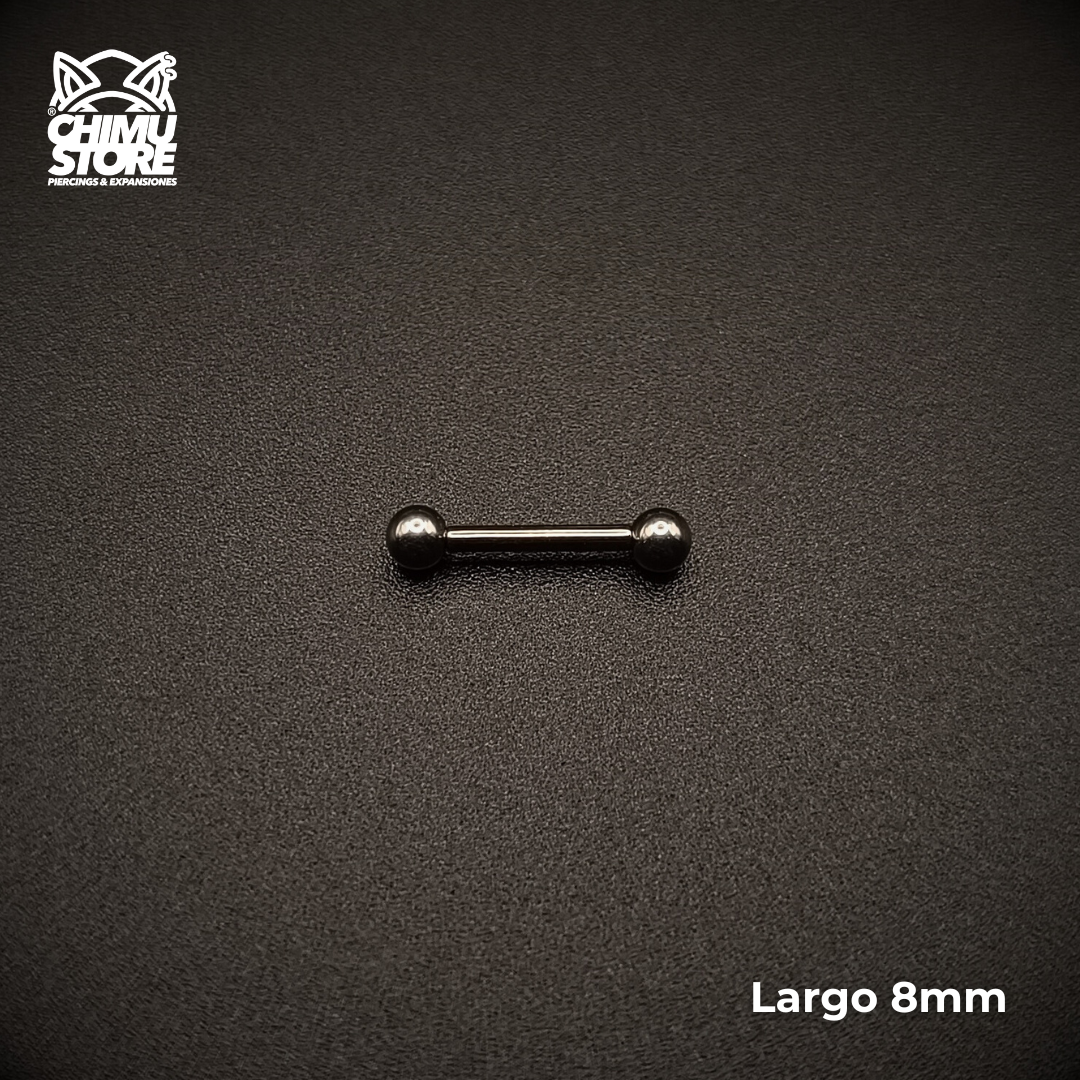 NEW Barbell Recto (HC) Titanio G23 - Bolitas de 3mm (1,2mm) (16G)