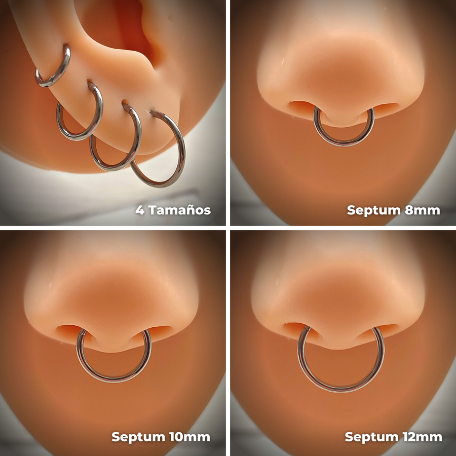 Argolla Clicker Titanio ASTM F-136 - Lisas (1,2mm) (16G)