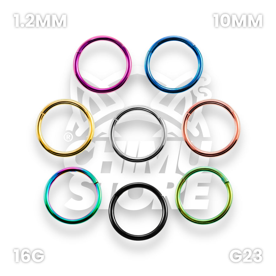 NEW Argollas Clicker Titanio G23 - Tamaño 10mm (1,2mm) (16G)