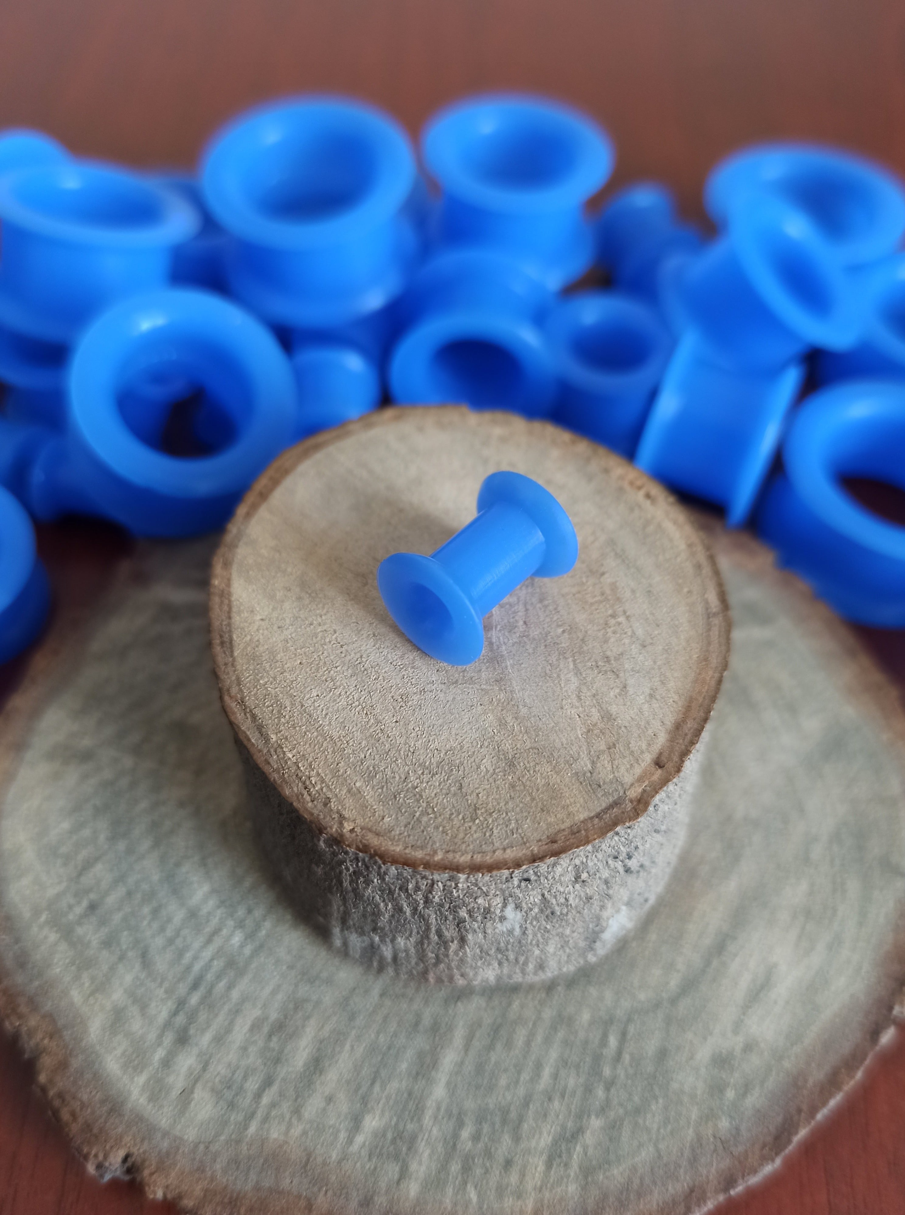 Expansiones Silicona Blanda - Modelo GZJ Color Azul (6mm a 20mm)