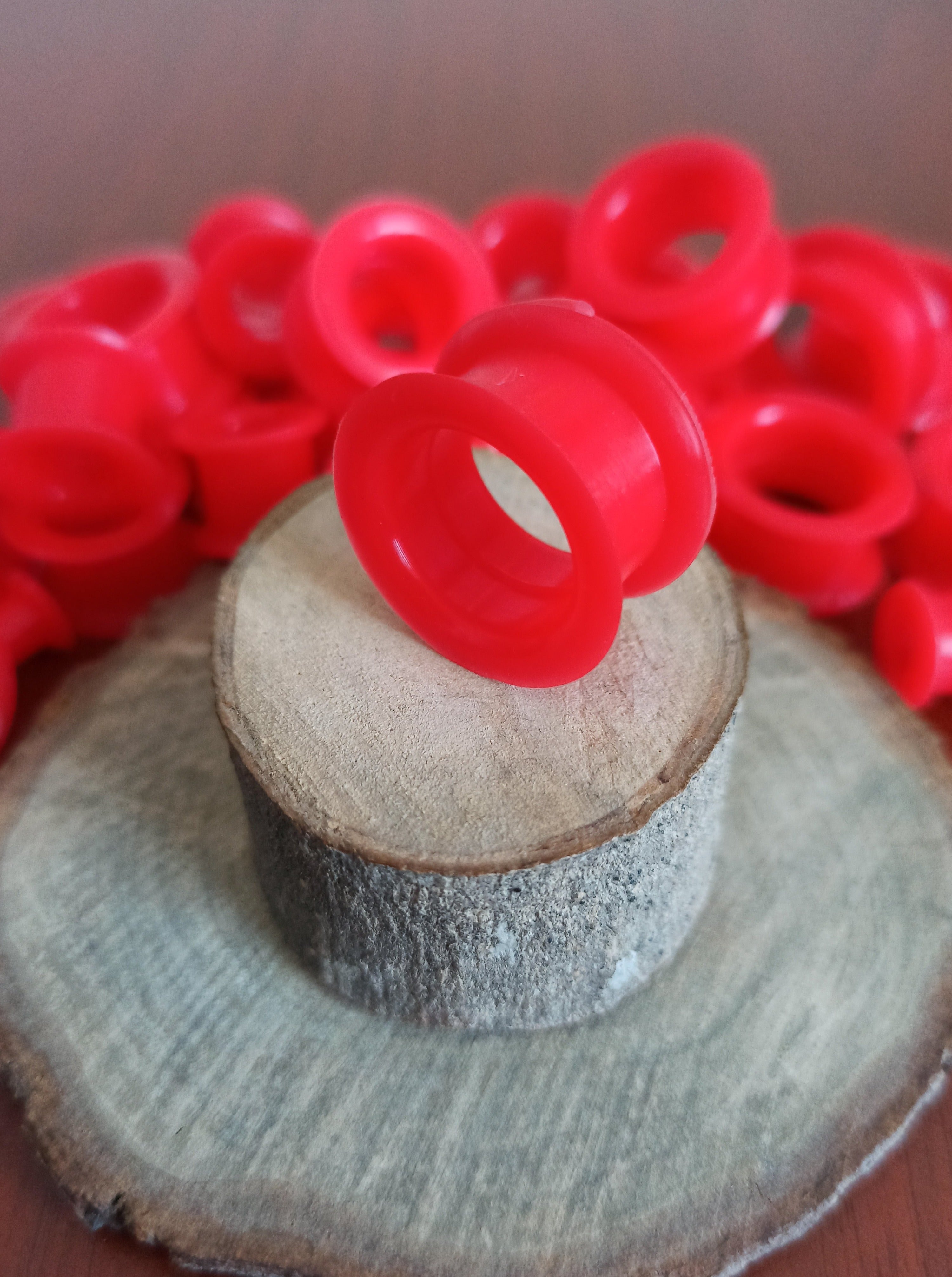 Expansiones Silicona Blanda - Modelo GZJ Color Rojo (6mm a 20mm)