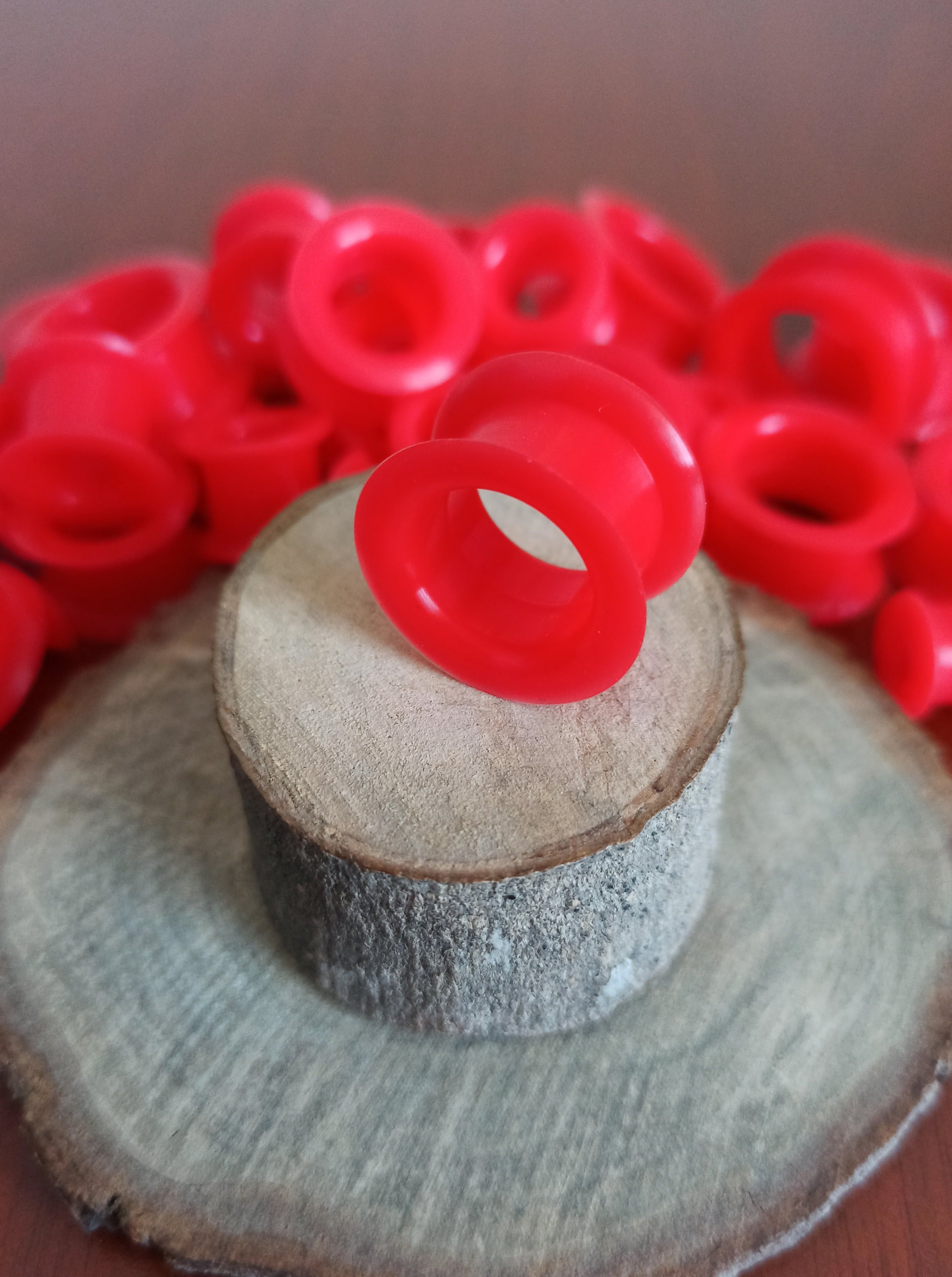 Expansiones Silicona Blanda - Modelo GZJ Color Rojo (6mm a 20mm)