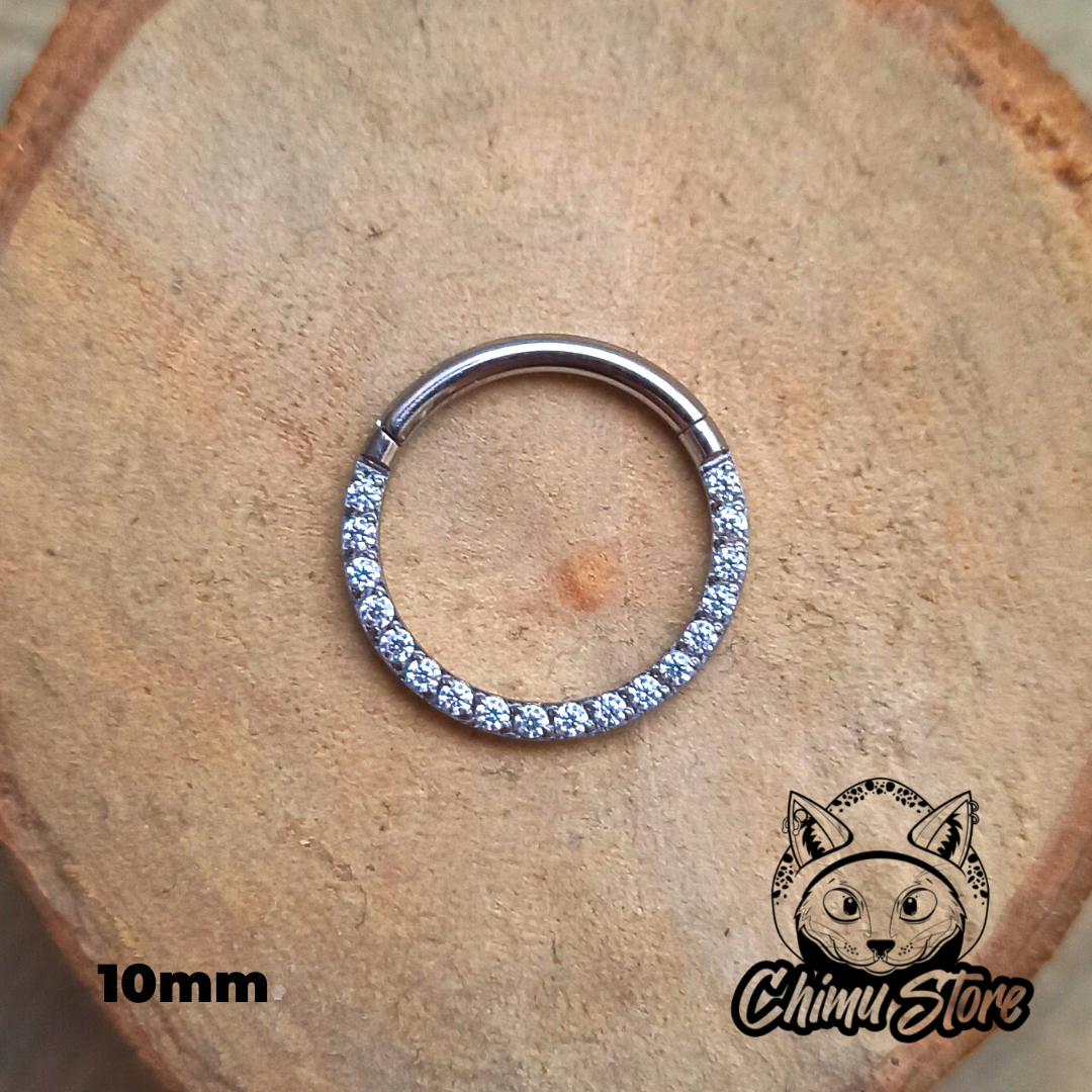 Argolla Clicker Titanio ASTM F-136 - Zirconias Frontales (1,2mm) (16G)