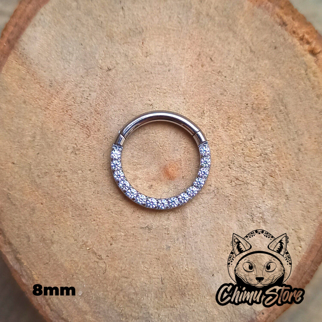 Argolla Clicker Titanio ASTM F-136 - Zirconias Frontales (1,2mm) (16G)