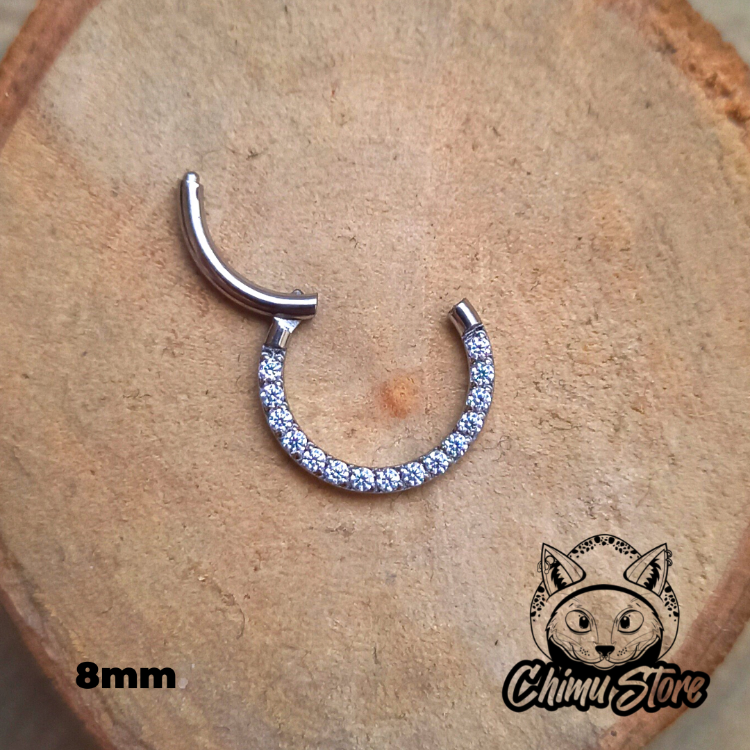 Argolla Clicker Titanio ASTM F-136 - Zirconias Frontales (1,2mm) (16G)