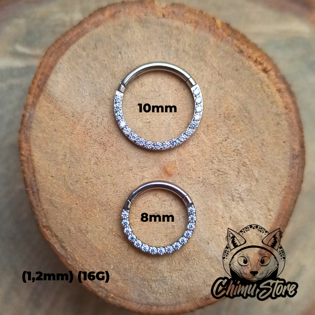 Argolla Clicker Titanio ASTM F-136 - Zirconias Frontales (1,2mm) (16G)