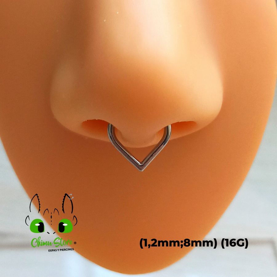 Septum Clicker Titanio ASTM F-136 - En Punta (1,2mm;8mm) (16G)