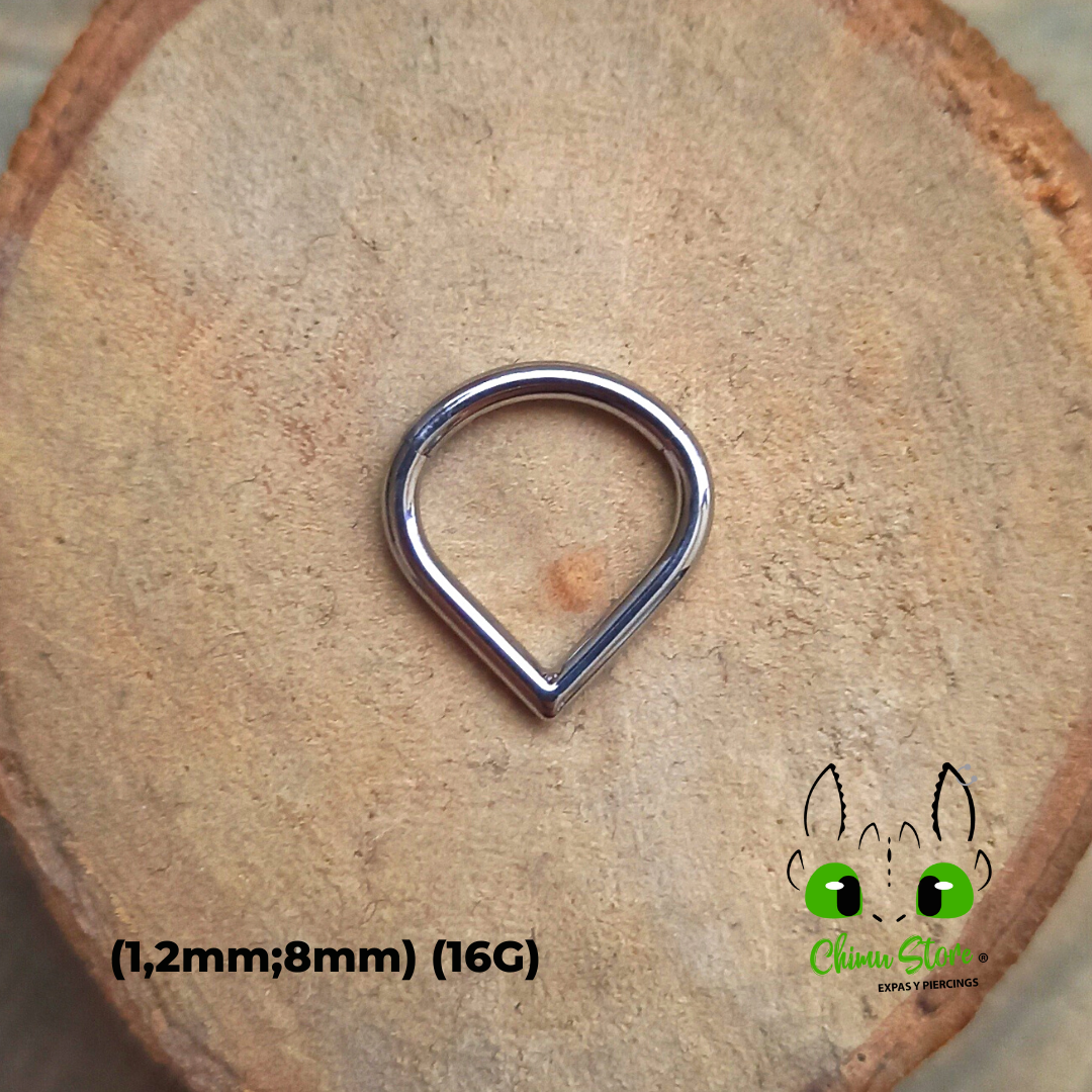 Septum Clicker Titanio ASTM F-136 - En Punta (1,2mm;8mm) (16G)