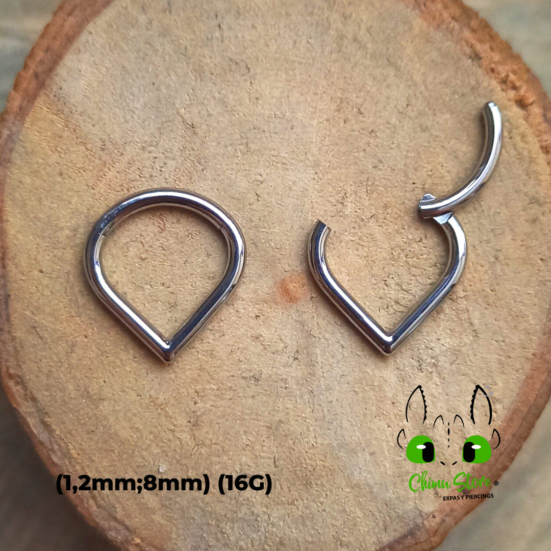 Septum Clicker Titanio ASTM F-136 - En Punta (1,2mm;8mm) (16G)