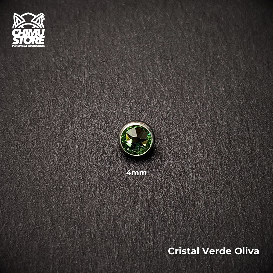 Top de Microdermal Titanio G23 - Cristales 4mm (1,6mm) (14G)