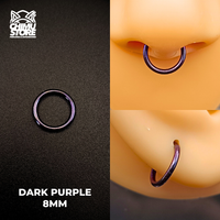 NEW Argollas Clicker Titanio G23 - Lisas Tamaño 8mm (1,2mm) (16G)