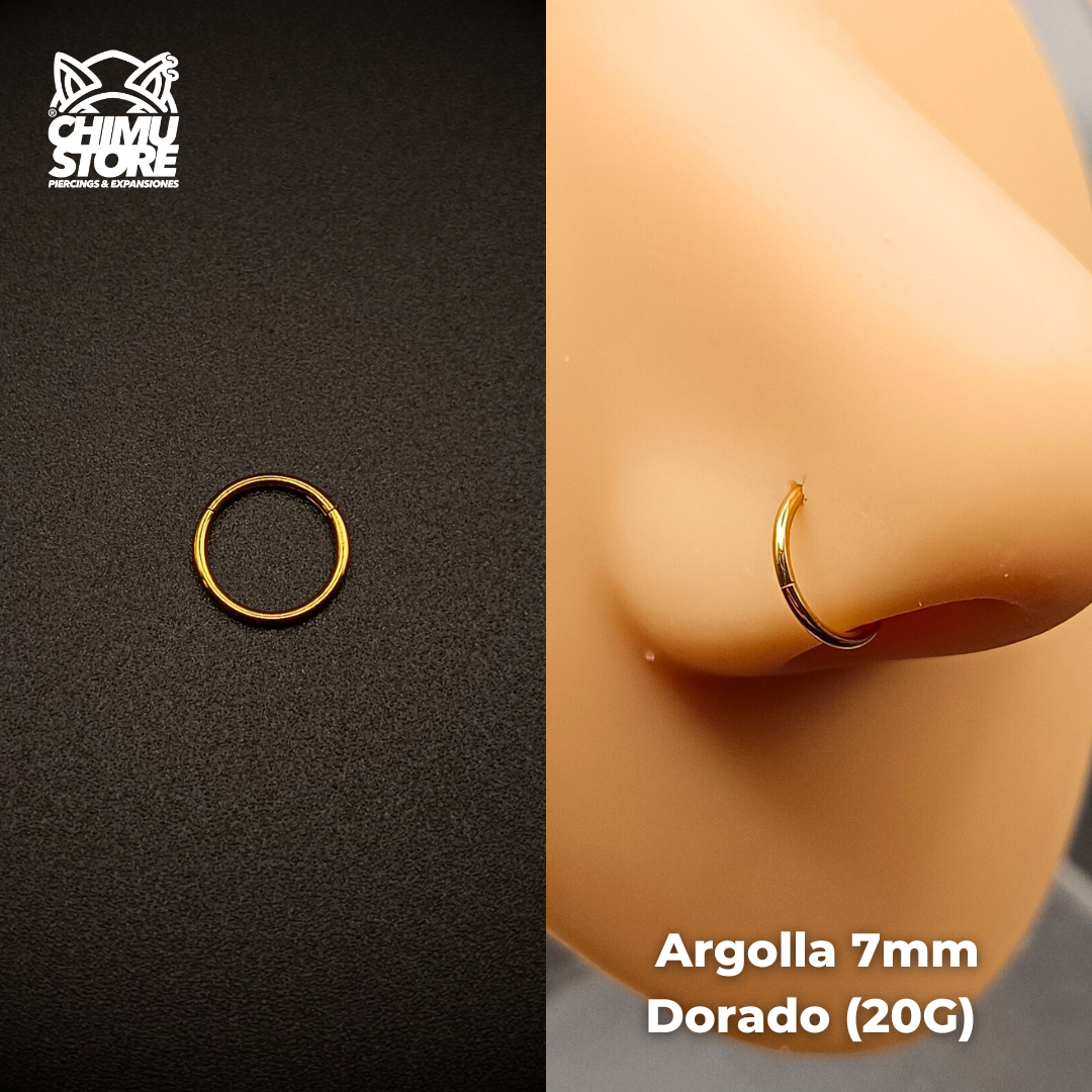 NEW Nostril Argolla Clicker Titanio G23 - Lisa (0,8mm y 1mm) (18G y 20G)
