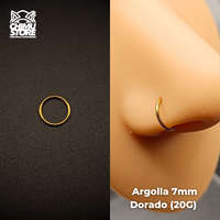 NEW Nostril Argolla Clicker Titanio G23 - Lisa (0,8mm y 1mm) (18G y 20G)