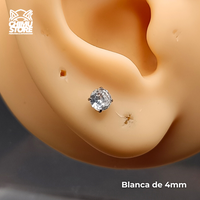 Labret Titanio G23 - Prong Set Zirconia M001 (1,2mm) (16G)