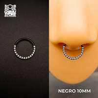 NEW Argolla Clicker Titanio G23 - Zirconias Frontales (1,2mm) (16G)