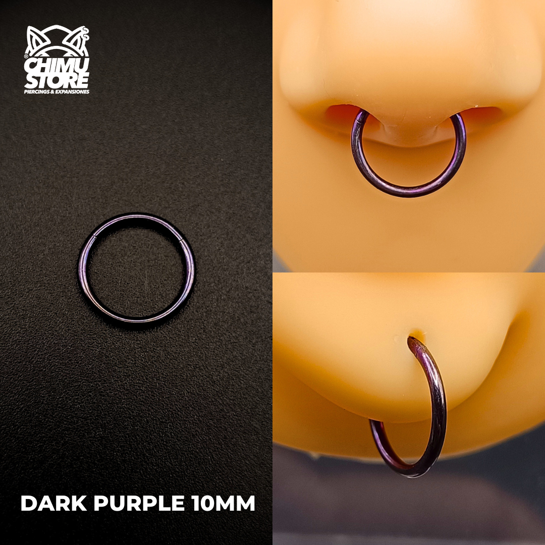 NEW Argollas Clicker Titanio G23 - Lisas Tamaño 10mm (1,2mm) (16G)