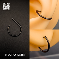 Argolla Clicker Titanio G23 - Forma D Lisas (1,2mm) (16G)