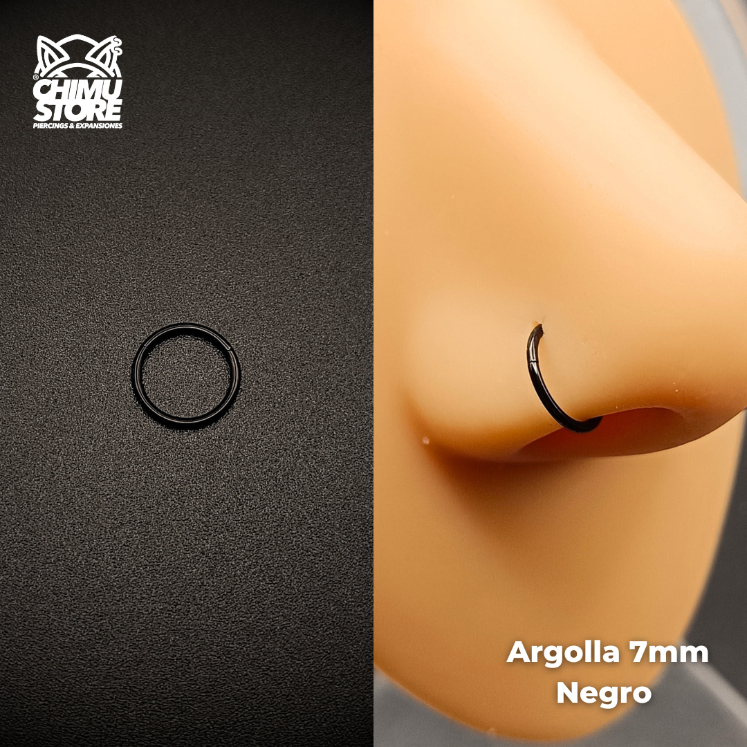 NEW Nostril Argolla Clicker Titanio G23 - Lisa (0,8mm y 1mm) (18G y 20G)