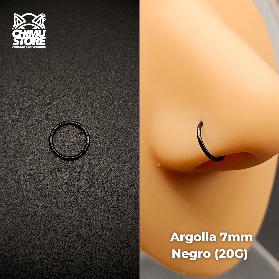 NEW Nostril Argolla Clicker Titanio G23 - Lisa (0,8mm y 1mm) (18G y 20G)