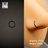 NEW Nostril Argolla Clicker Titanio G23 - Lisa (0,8mm y 1mm) (18G y 20G)