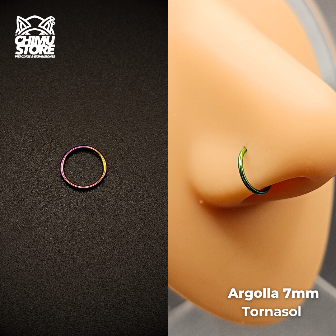 NEW Nostril Argolla Clicker Titanio G23 - Lisa (0,8mm y 1mm) (18G y 20G)