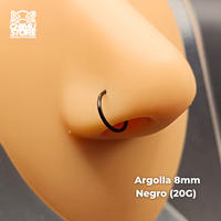 NEW Nostril Argolla Clicker Titanio G23 - Lisa (0,8mm y 1mm) (18G y 20G)