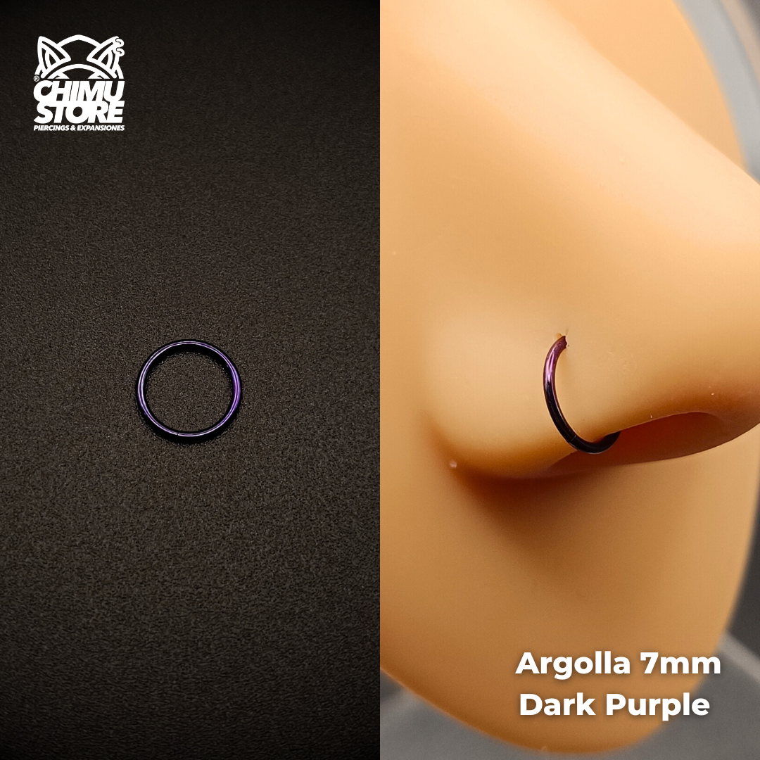 NEW Nostril Argolla Clicker Titanio G23 - Lisa (0,8mm y 1mm) (18G y 20G)