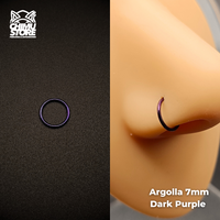 NEW Nostril Argolla Clicker Titanio G23 - Lisa (0,8mm y 1mm) (18G y 20G)