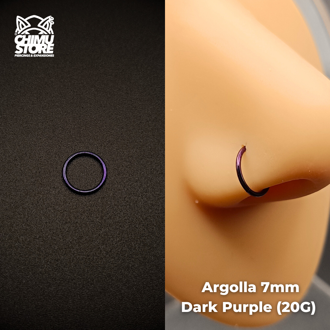 NEW Nostril Argolla Clicker Titanio G23 - Lisa (0,8mm y 1mm) (18G y 20G)