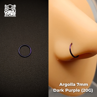 NEW Nostril Argolla Clicker Titanio G23 - Lisa (0,8mm y 1mm) (18G y 20G)