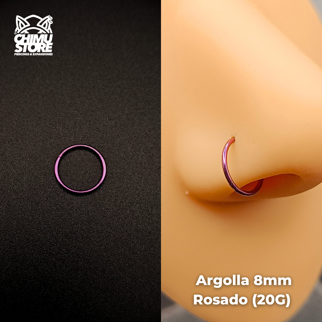 NEW Nostril Argolla Clicker Titanio G23 - Lisa (0,8mm y 1mm) (18G y 20G)