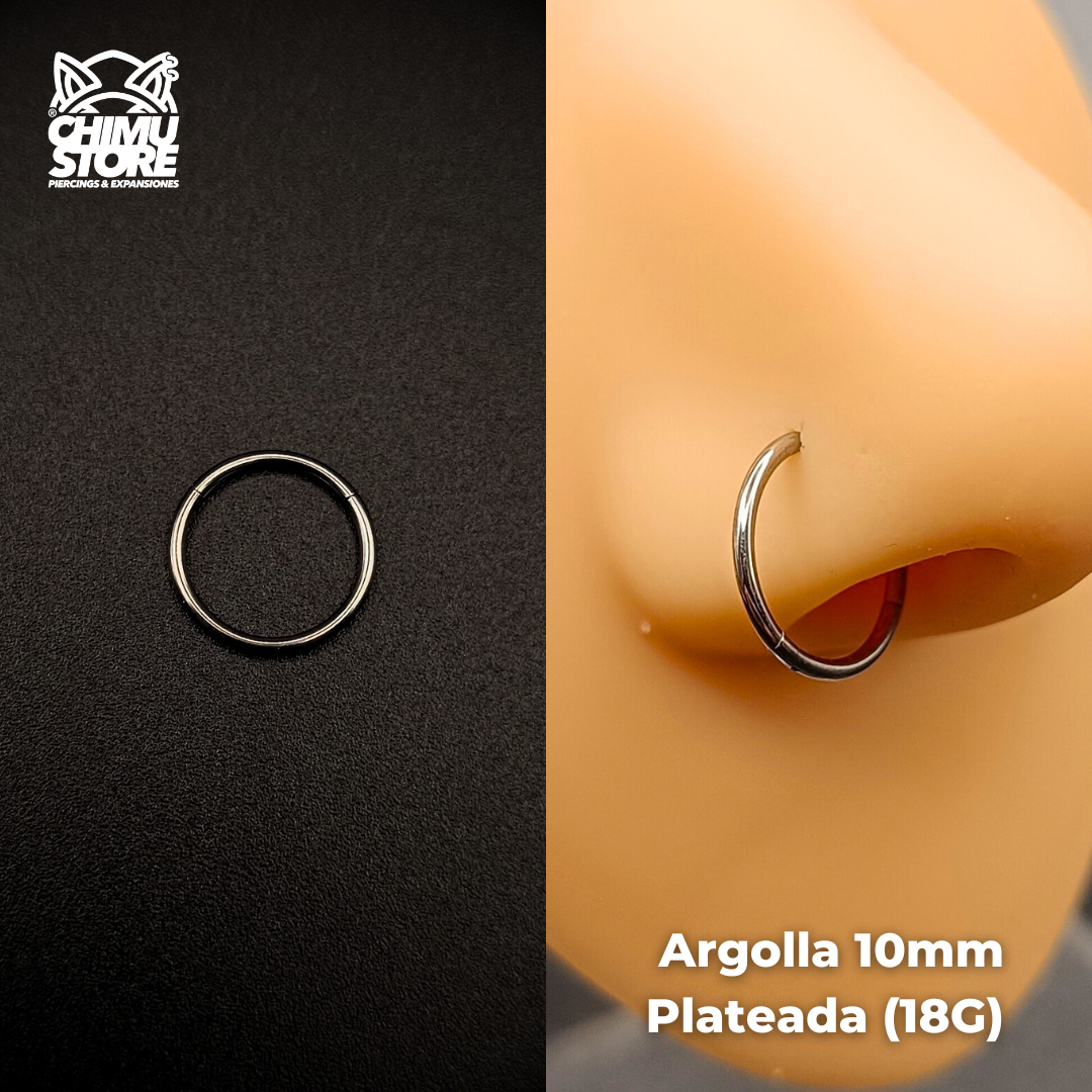 NEW Nostril Argolla Clicker Titanio G23 - Lisa (0,8mm y 1mm) (18G y 20G)