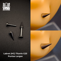 NEW Labret (HC) Titanio G23 - Puntas Largas (1,2mm;8mm) (16G)