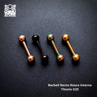 Barbell Recto Rosca Interna Titanio G23 - Colores (1,6mm;10mm*5) (14G)