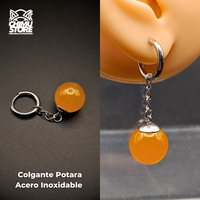 Colgante Acero Inoxidable - Aros Potara Naranjo Dragon Ball (1mm;10mm) (18G)