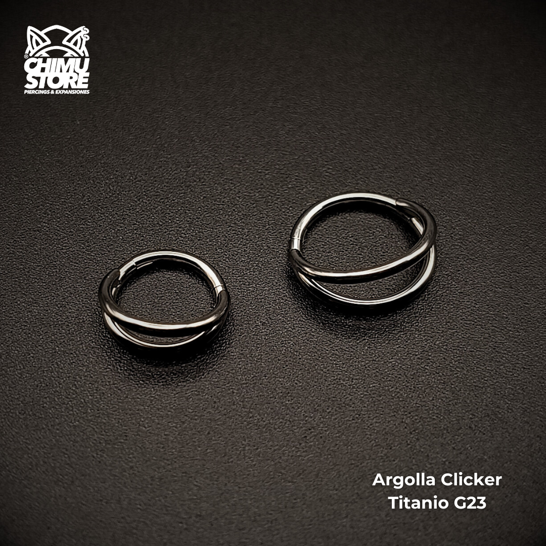NEW Argolla Clicker Titanio G23 - Doble Anillo (1,2mm) (16G)