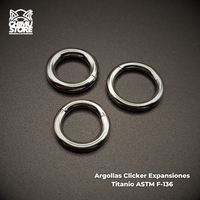 Argollas Clicker Lisas Titanio ASTM F-136 - para Expansiones desde 2,5mm (10G)