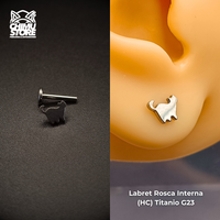 NEW Labret (HC) Titanio G23 - Gato 005 Mini Michi (1,2mm;8mm) (16G)