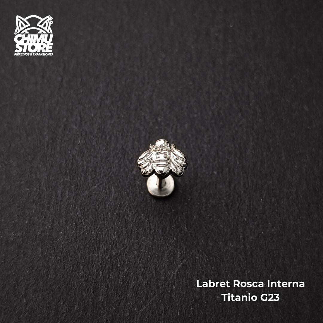 NEW Labret Titanio G23 - Abeja (1,2mm;8mm) (16G)
