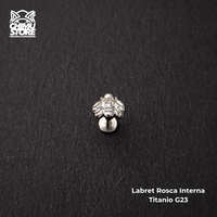 NEW Labret Titanio G23 - Abeja (1,2mm;8mm) (16G)