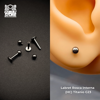 NEW Labret (HC) Titanio G23 - Bolita de 3mm (1,2mm) (16G)